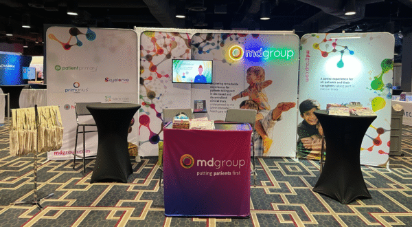 mdgroup booth setup at ACRP